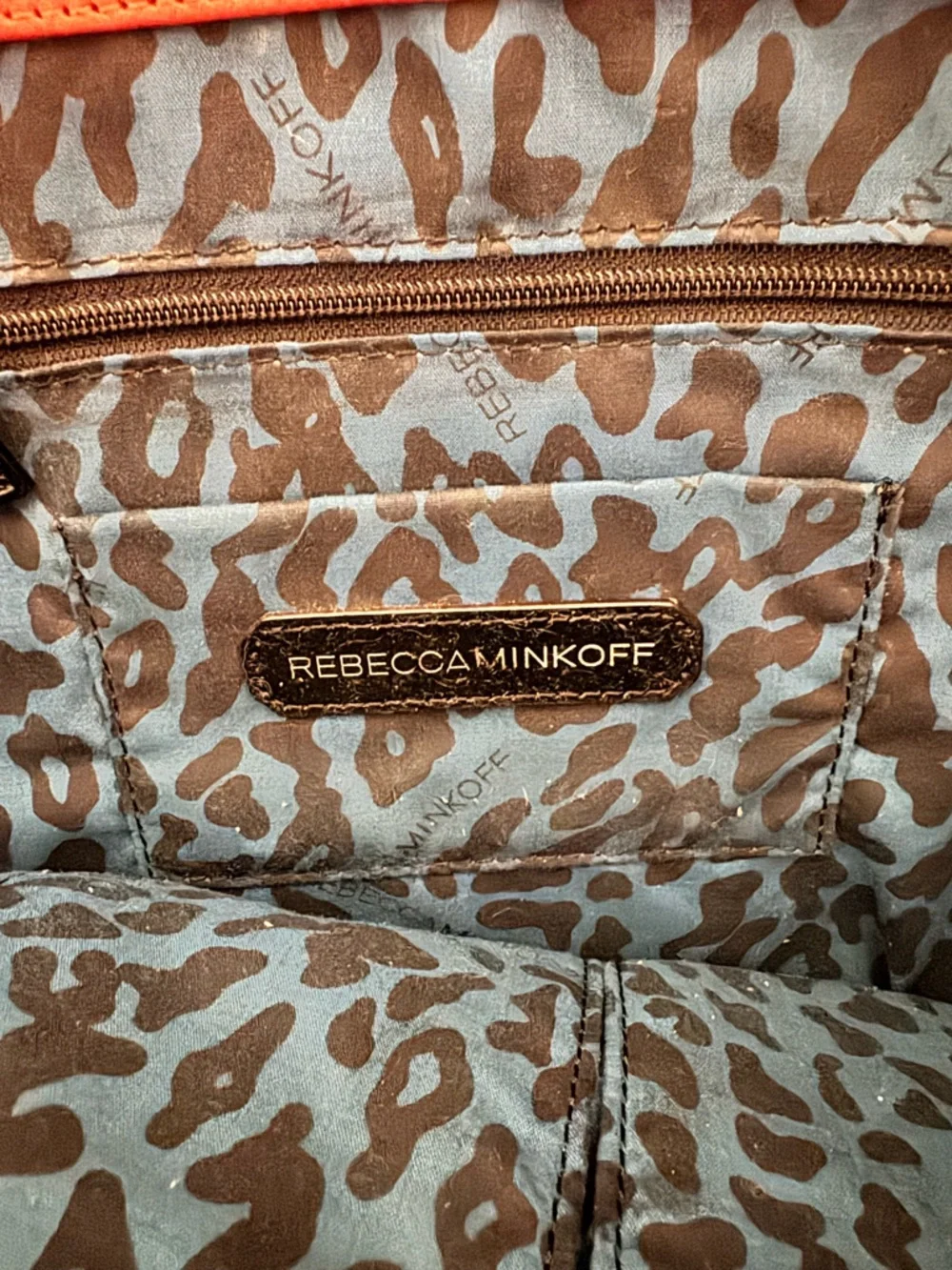 Rebecca Minkoff Coral Red Leather Tote Bag